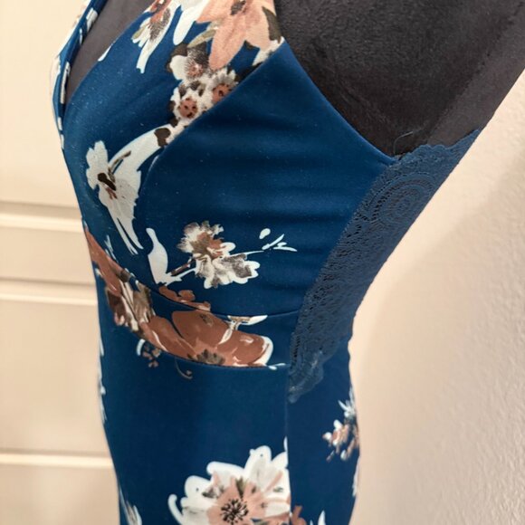 Windsor Women's Blue Floral Dress Size S - Picture 3 of 7